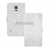 Kožený obal Samsung Galaxy S5 Mini – Diamond Wallet – biela