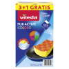 Vileda 149470 Pur Active Color Edition špongia stredná 3+1 ks