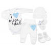 Baby Nellys Súpravička do pôrodnice I love mom & dad, kluk, veľ. 62