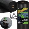 Agrotextília - Agrotkanín 90G 1,1x100M Black UV Antichwastowa UV Agrotextile + Powels (AGRO LÁTKA 90G 1,1 x 100 m ČIERNA AGRO LÁTKA UV HRUBÁ OCHRANA PRAVINY + KOLÍKY)