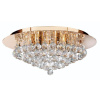 Searchlight Hanna 6Lt Flush - Gold Metal & Clear Crystal