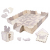 KIK Kontrastné penové puzzle 30 x 30 cm 36 ks šedá krémová