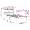 vidaXL Posteľ bez matraca biela 75x190 cm masívna borovica - Biela - 156895-90896