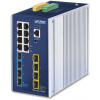 Planet TSN-6325-8T4S4X priemyselný TSN L3 switch, 8x1Gb, 4x2.5Gb SFP, 4x10Gb SFP+