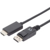 Digitus DisplayPort / HDMI káblový adaptér Konektor DisplayPort, Zástrčka HDMI-A 1.00 m čierna AK-340303-010-S trojžilový tienený Kábel DisplayPort; AK-340303-010-S