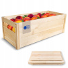 Drevená debnička prírodná, úložný box, veľká debna na úrodu, ovocie, 69x29,5 cm