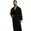 Pánský župan s límcem černý - froté bavlna 1ZF3111 černá L + První výměna zboží zdarma.