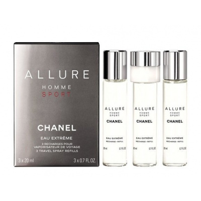 Chanel Allure Homme Sport Eau Extreme, Toaletná voda 3x20ml - náplně pre mužov