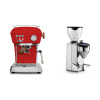 Ascaso Dream PID, Love Red + Rocket Espresso FAUSTO 2.1, chrome
