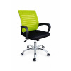 INLEA VALCOR ergonomická kancelárska stolička, čierna/zelená