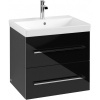 VILLEROY & BOCH Avento závesná skrinka pod umývadlo, 2 zásuvky, 580 x 452 x 514 mm, Crystal Black, A88900B3