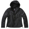 Brandit Windbreaker Frontzip dámska bunda, čierna - 4XL