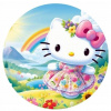 CUKROVÁ TLAČ jedlý obrázok na tortu Cukrová hmota HELLO KITTY KUROMI NARODENINY #1