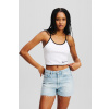 TOP KARL LAGERFELD JEANS KLJ CONTRAST BINDING TANK WHITE