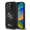 Zadný kryt Guess PU Fixed Glitter 4G Metal Logo pre iPhone 16 Pro Max Black