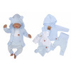 Novorodenecká sada 4D, body kr. rukáv, tepláčiky, kabátik a čiapočka Z&Z, modrá, veľ. 62 Z&Z