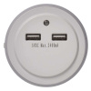 LED noční světlo EMOS P3313 do zásuvky s 2× USB