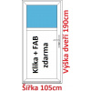 Soft Vchodové plastové dvere 1/3 sklo 105x190 cm - Akce!