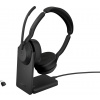 Jabra Evolve2 55/Stereo/ANC/USB-C/BT-USB/Bezdrát/MS/Stand/Černá