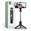 AppleMix Selfie tyč / monopod + statív / statív TECH-PROTECT - Bluetooth spúšť - plast - čierna