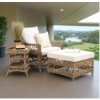 Súprava sedacia z ratanu – kreslo, stolík, taburetka a podušky 47308