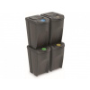 Odpadkový kôš Prosperplast na triedený odpad 4 x 35 l PH ŠE šedý