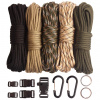 Lanko Paracord 550 sada s karabínovými sponami, 7 jadier, 4 mm, 30 m