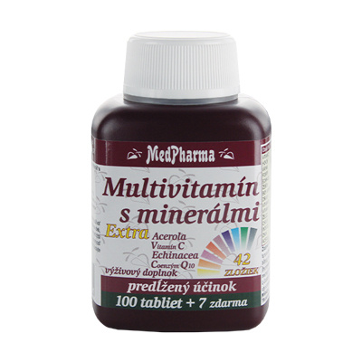 Multivitamín s minerálmi + extra C, Q10 MEDPHARMA 107tbl