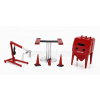 Tiny toys Drobné hračky Sada príslušenstva Officina Garáž Údržba motora 1:43 Červená strieborná