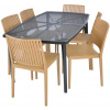 ROJAPLAST Set záhradného nábytku ZWMT-24 záhradný stôl 1 + 6 záhradných stoličiek BARS