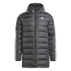 adidas Essentials 3-Stripes Light Down Hooded Parka Black L