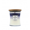 WoodWick Trilogy Evening Luxe vonná sviečka s dreveným knôtom 275 g