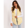 Svetložltá kožušinová vesta AT-KZ-2349.00P-light yellow L/XL