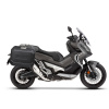 Kompletná sada bočných čiernych hliníkových kufrov SHAD TERRA BLACK 47L/47L, vrátane montážnej sady SHAD HONDA X-ADV 750