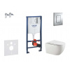 Grohe Rapid SL Set predstenovej inštalácie, klozetu Gaia a dosky softclose, tlačidlo Skate Cosmopolitan, chróm SANI11BA1106-GR