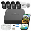 Sada pre monitorovanie domu 5Mpx IP POE, 4 vonkajšie kamery, detekcia DVS