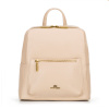 Dámsky ruksak z prírodnej kože béžový – boxový tvar 100-4E-226-9