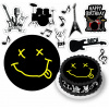 DIGITÁLNA TLAČ Jedlý obrázok na tortu NIRVANA SMILE HARD ROCK + POSTAVY + TEXT 2