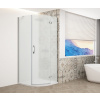 Gelco TRINITY CHROME štvrťkruhová sprchová zástena 900x900mm, matné sklo, pravá GT6590MR-CH