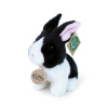 Rappa Plyšový králík bílo-černý sedící 16 cm ECO-FRIENDLY