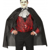 Kostým – Čierny plášť Vampír – Drakula – Upír – Halloween – 130 cm 8434077175354