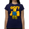 Oof - dámske tričko s potlačou pre fanúšikov hry Roblox - Tričkový | L | Navy | Dámske - super slim