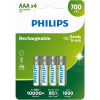 Philips R03B4A70/10 Nabíjacie batérie - 4x AAA 700mAh (Pripravené na použitie)