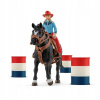 SCHLEICH Kovbojka a preteky okolo sudov 42576