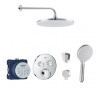 SANITINO - Sprchový set s termostatom a telesom pod omietku Grohe, príslušenstvo kielle, chróm SANI21GKK010
