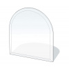 Lienbacher | Sklo pod kachle 800x800x8 mm poloblúk | LB0063