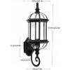 Záhradné nástenné svietidlo - Tfcflplus čierny E27 30 W záhradná nástenná lampa (Tfcflplus čierny E27 30 W záhradná nástenná lampa)