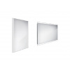 Nimco Zrkadlá - Kúpeľňové podsvietené LED zrkadlo 50x70 cm, hranaté, alumínium ZP 11001