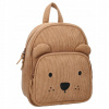 Detský batoh Beary Excited Brown od KIDZROOM s veselou medvedíkovou tváričkou (Tento rozkošný hnedý batoh s medvedíkom z kolekcie 