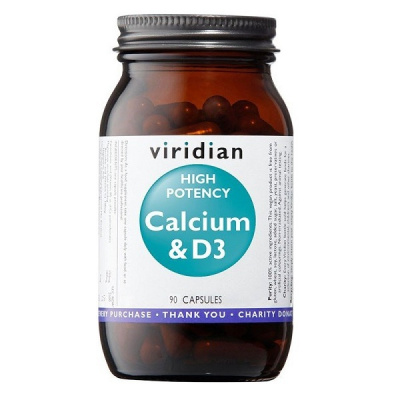 High Potency Calcium & D3 90 kapsúl (Vápnik s vitamínom D3) Viridian